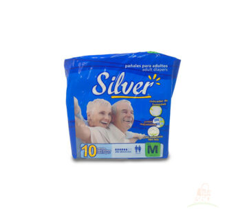 Pañal desechable SILVER para adulto talla M (10 culeros)