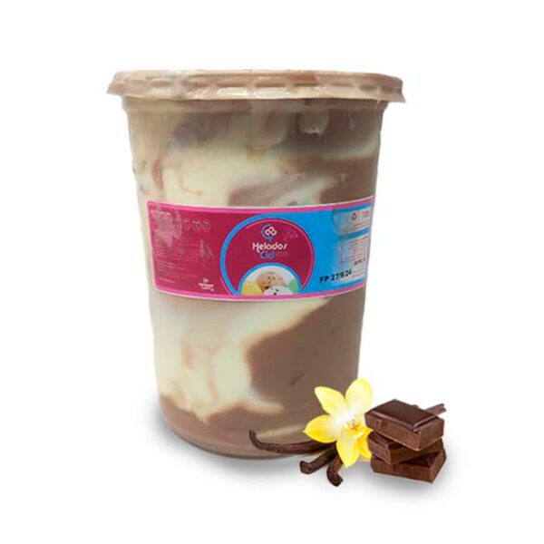 Helado CID 1L (rizado de chocolate y vainilla)