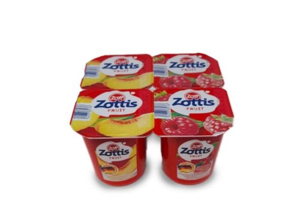Yogurt ZOTTI FRUIT frambuesa/ melocotón 4x115g