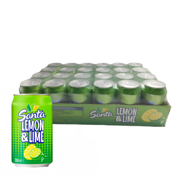Refresco SANTA lima limón 330ml x 24u (lata, caja)